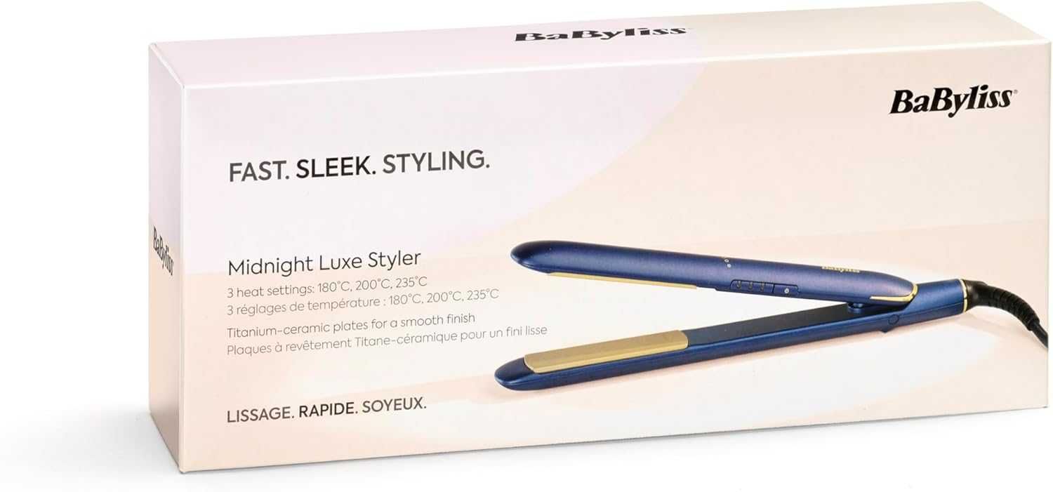 ПРОМО Нова Преса за Коса BaByliss Midnight Luxe 2516PE 2г Гаранция