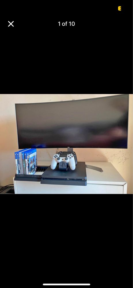Гейминг монитор LG + PS4 500gb + 2 контролера + игри