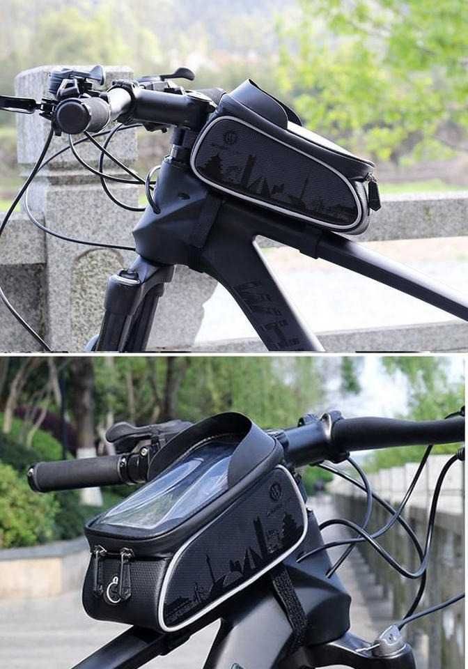 Geanta suport telefon mobil cadru bicicleta rezistenta socuri apa