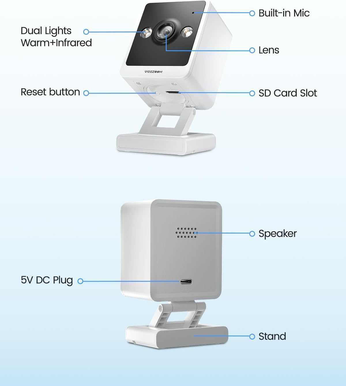 Smart 3MP WiFi камера Veezoom