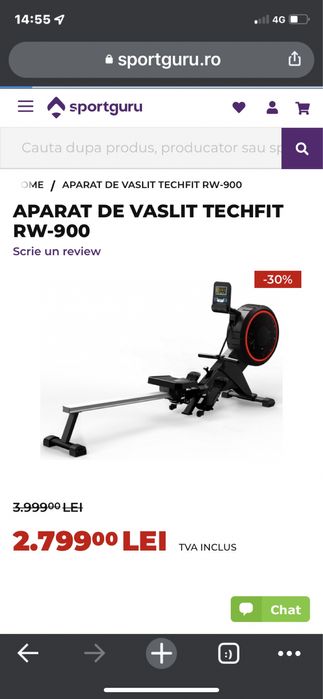 Aparat de vaslit TECHFIT RW-900 Volanta pe aer/ magnetic