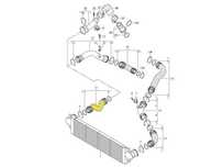 Furtun intercooler, supraalimentare Vw Transporter T5 2003-2016, cauciuc, 9568PT-7