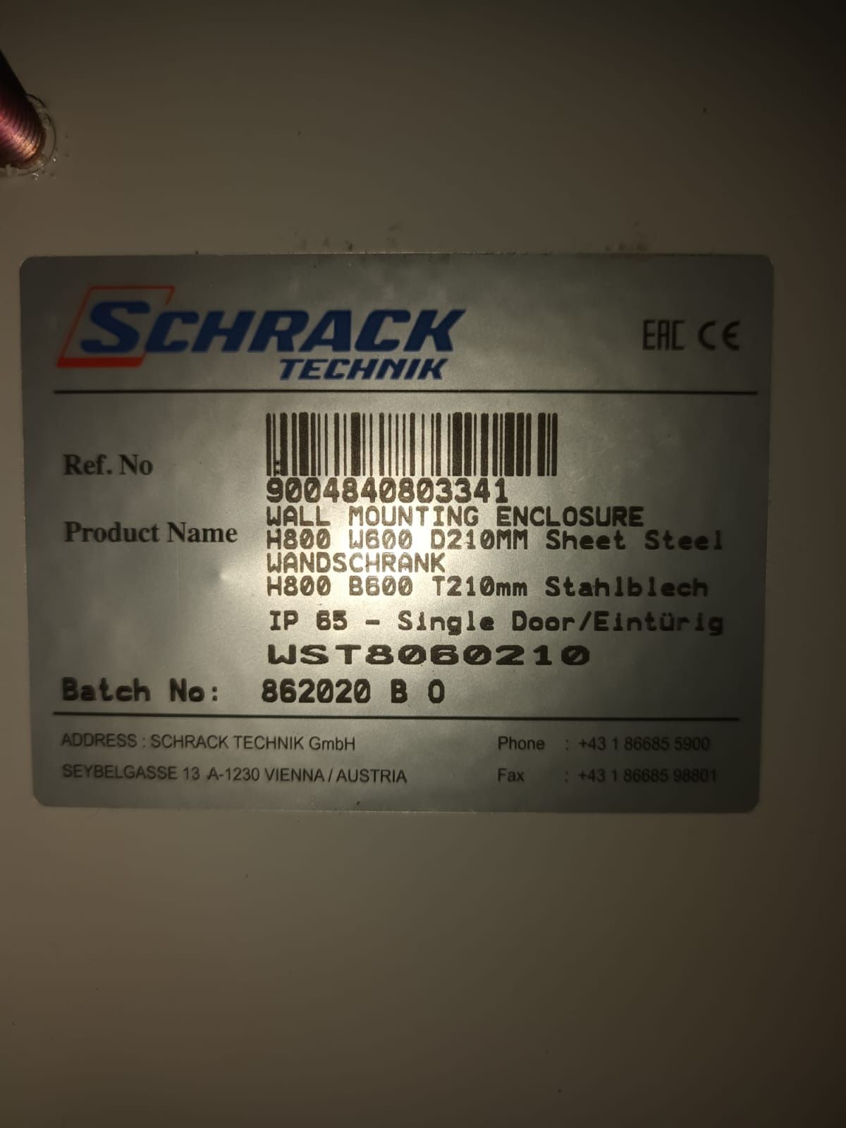 Cutie metalică IP 66 800X600X210 SCHRACK