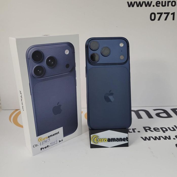 Telefon mobil Apple iPhone 17 Pro, 256GB, 5G, Deep Blue -G-