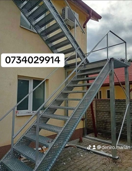 Scări metalice zincate