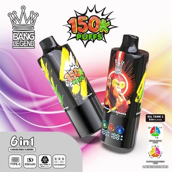 (Oferta 3 Vape-uri) Bang Legend 150.000 Puffs, 6 in 1