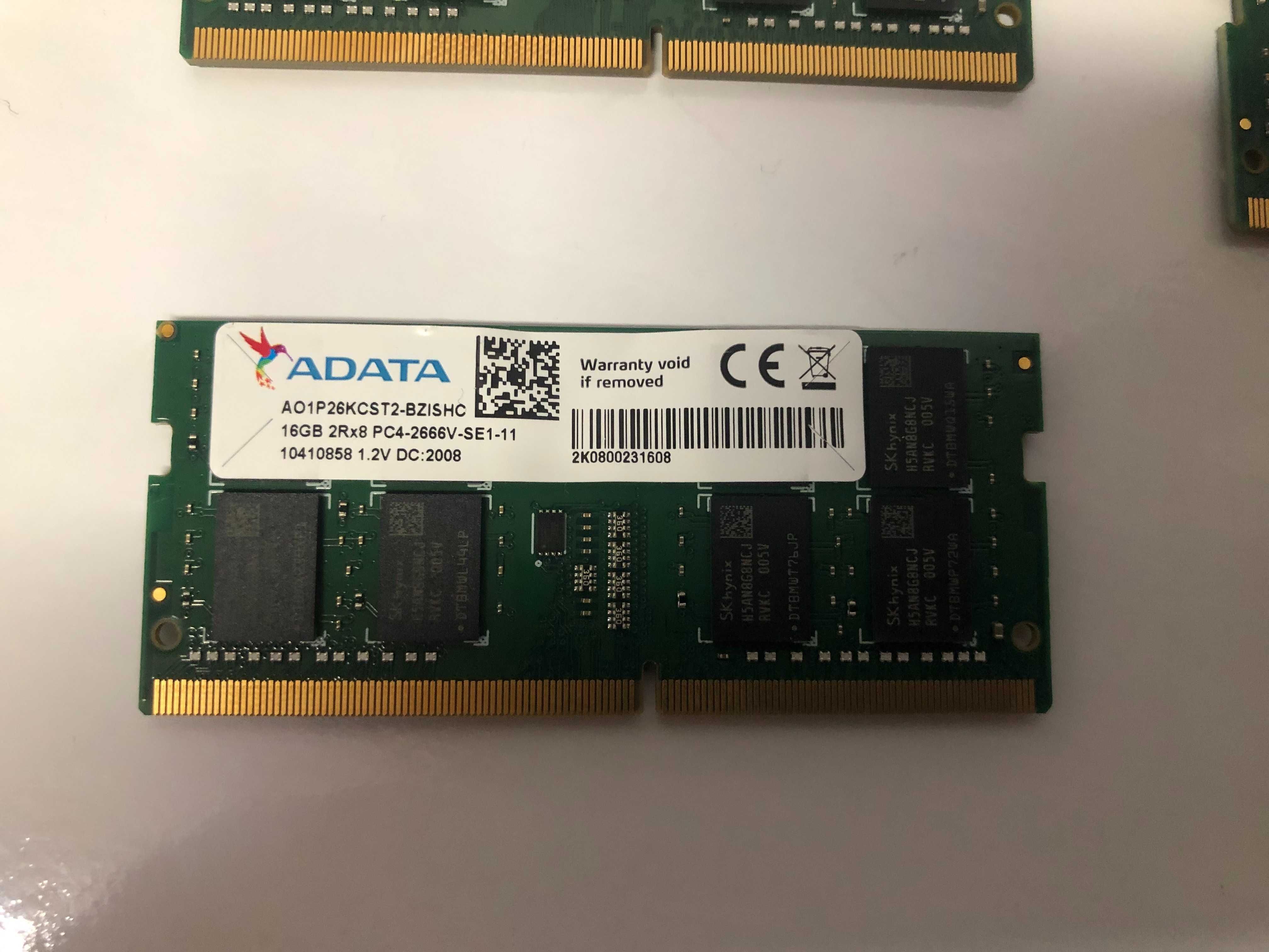 Memorii laptop Sodimm DDR4 16 Gb 2666 ADATA AO1P26KCST2-BZISHC