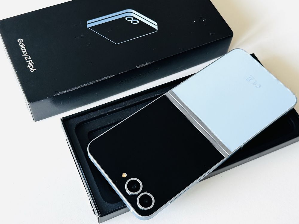 НОВ! Samsung Z Flip 6 512GB Blue Titanium Гаранция 1 година