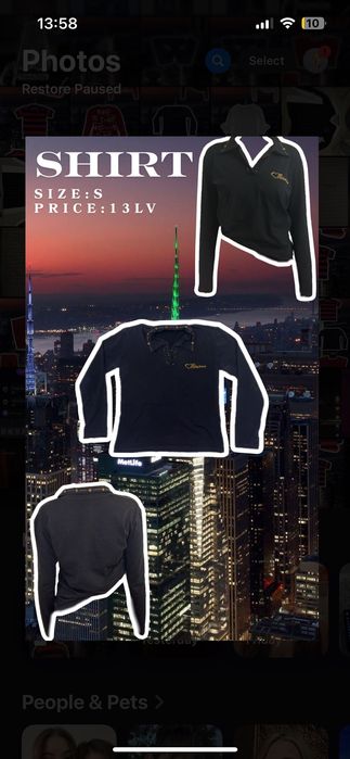 Поло риза черна streetwear