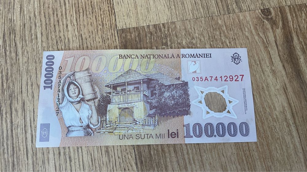 Bancnota Colectie 100000 lei 2001 Nicolae Grigorescu Seria A Ca Noua