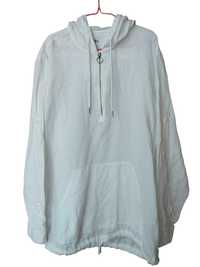Мъжка лека риза с качулка Zara, 100% лен, Бяла, XL