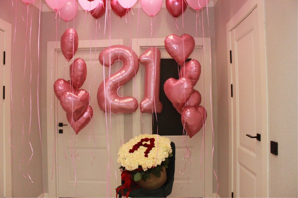 гелевые шарики, шары, цифры