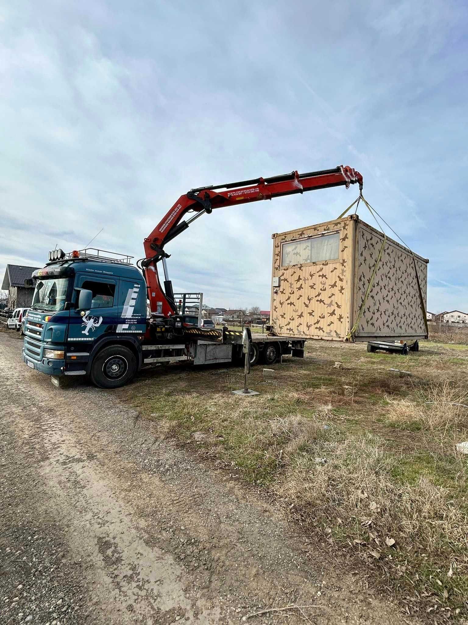 Inchiriere Camion cu Macara - Automacara - Transport Container Utilaje