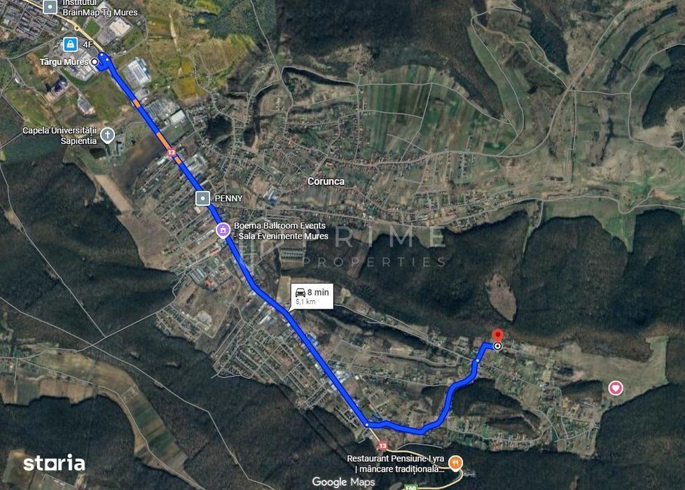 Teren 2.000 mp Corunca – vedere panoramică, lângă pădure, 70 €/mp