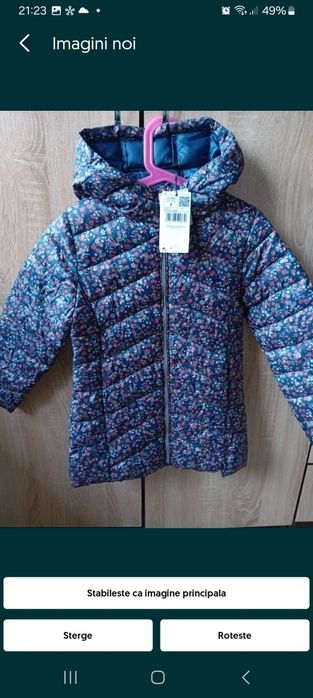 geaca noua iarna mango eleganta 7 8 ani, 122 cm