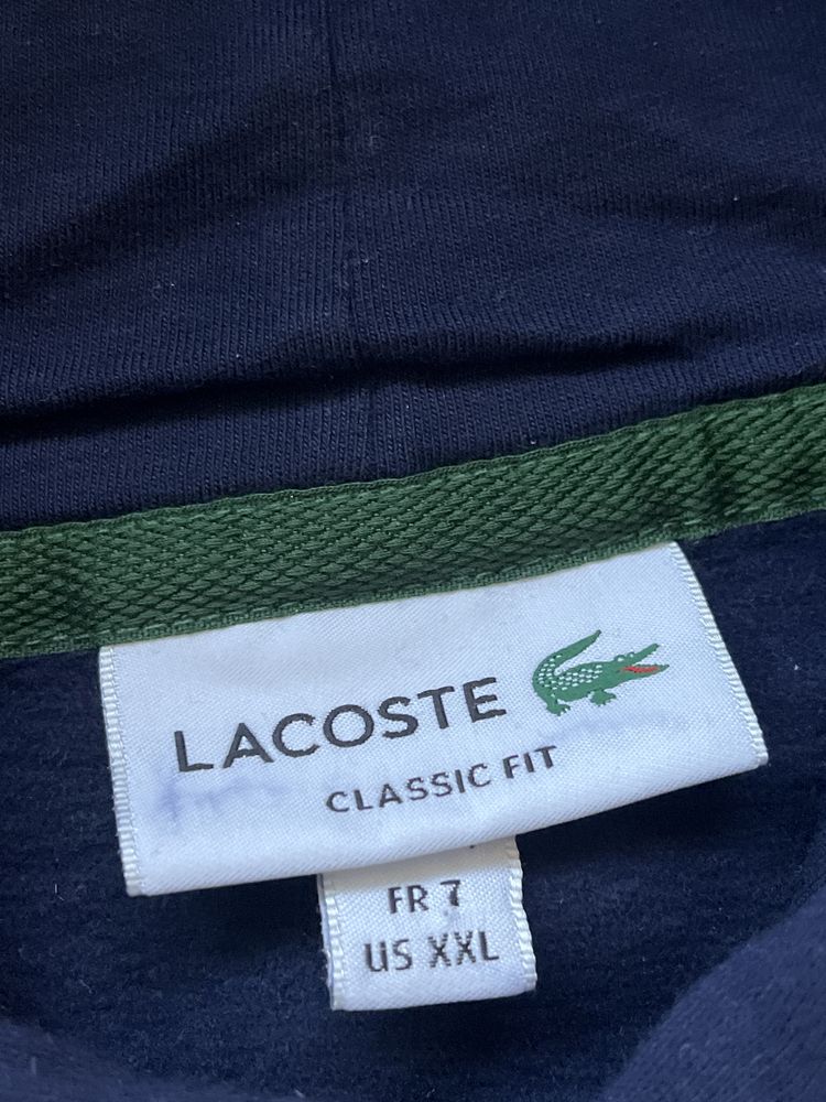 LACOSTE : Classic  Fit Hoodie - размер ХЛ-2ХЛ - Оригинал