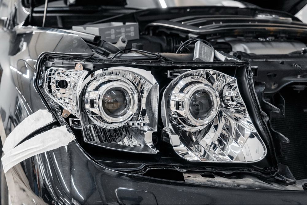 Ремонт фар, ретрофит, установка линз, дхо, полировка фар, бронирование