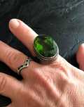 Inel Argint 925 Vintage cu Piatra Semipretioasa Peridot