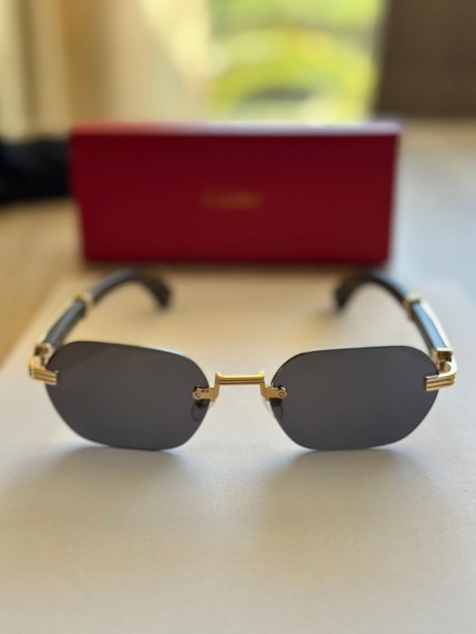 Слънчеви очила Cartier CT0362S 001  Black Horn/Gold