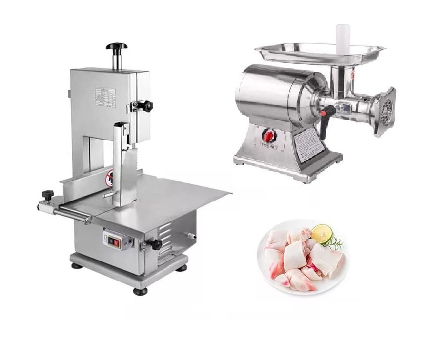 Fierăstrău industrial de oase 1650 mm cu mașină de tocat carne standar
