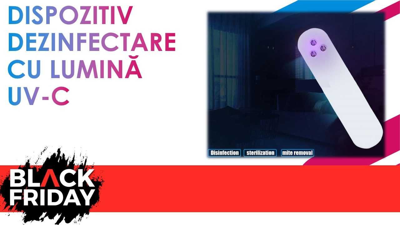 DISPOZITIV DEZINFECTARE LUMINĂ UV-C (pt.Smartphone,masca,chei,bani)