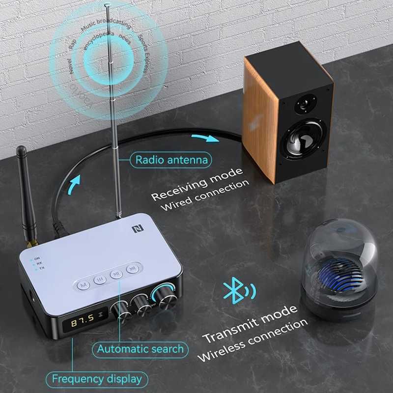 Bluetooth аудио приемник DSP адаптер USB/Микрофон Караоке/FM радио