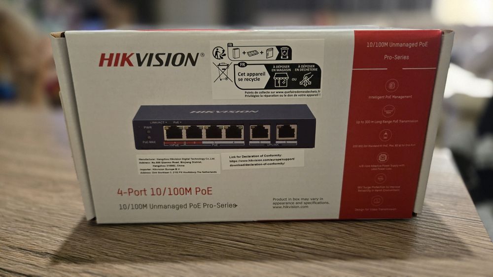 Ethernet Switch 4 порта hikvision