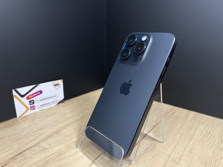Iphone 15 Pro 128Gb Blue Titanium 3 ani garanție, Telefoane Mureș