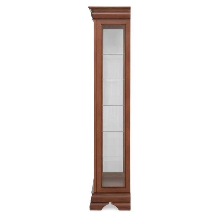 Vitrina cu 1 usa din sticla, lemn masiv fag, cul. Cires, Mobexpert