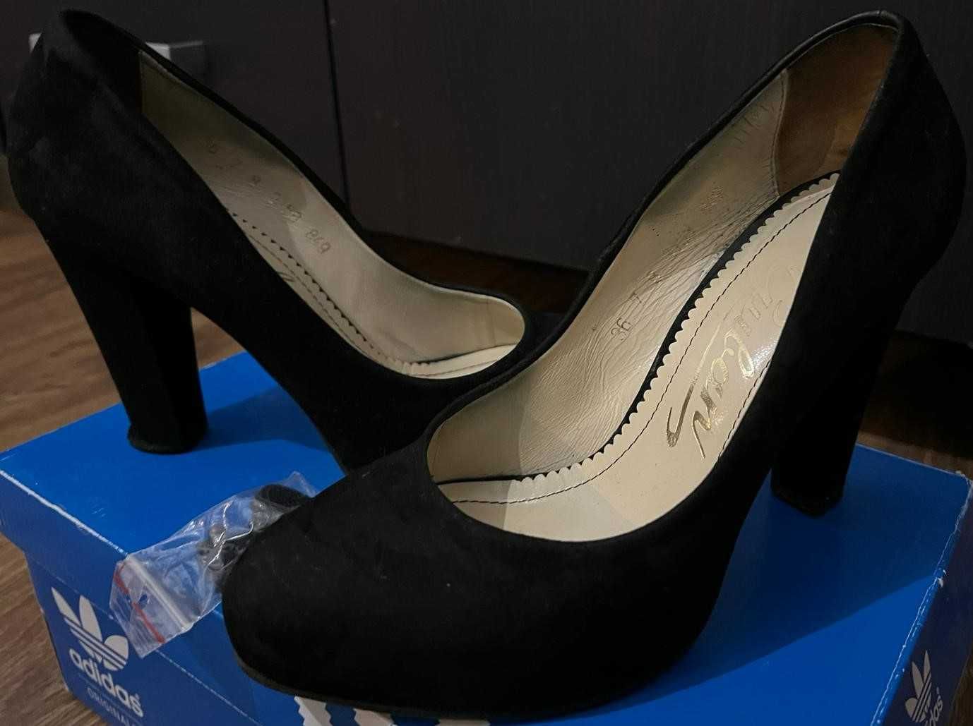 pantofi dama negri piele naturala, intoarsa Guban Romania marimea 36