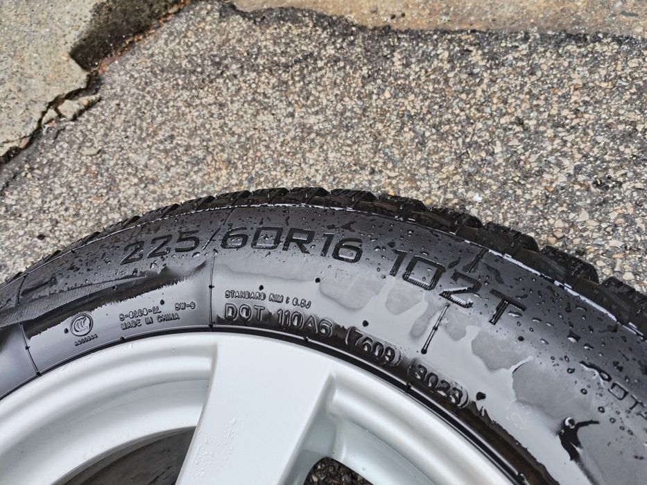 Jante Aluminiu 5x112 R16 Audi A4 A6+Anvelope Iarnă Noi 225 60 R16 2024