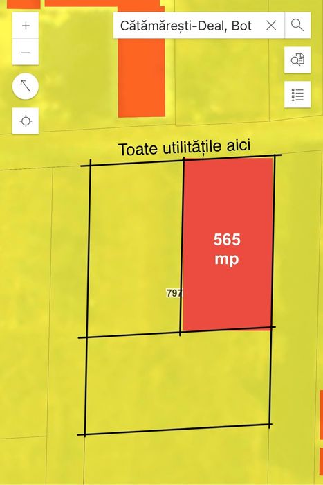 Teren intravilan Catamaresti-Deal cu utilități