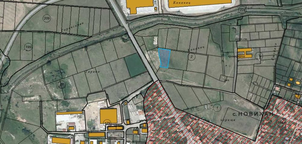 Продават се 2 съседни парцела между гр. Елин Пелин и Нови хан