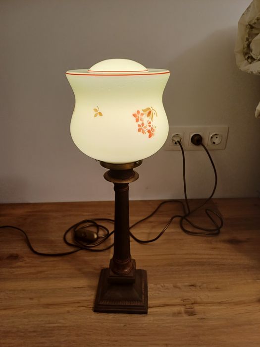 Accesoriu decor lumina alama opalina Franța 1930 Art Deco