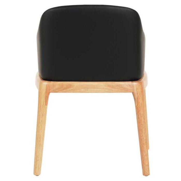 Стол, FURLAN, Черен, Изкуствена кожа, 54.5х58х78см.