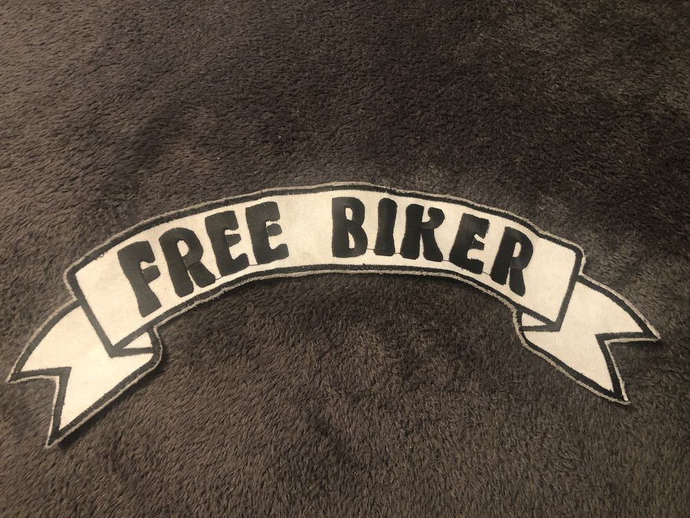 Emblema germana pentru spate ,motociclisti brodata “Free biker”