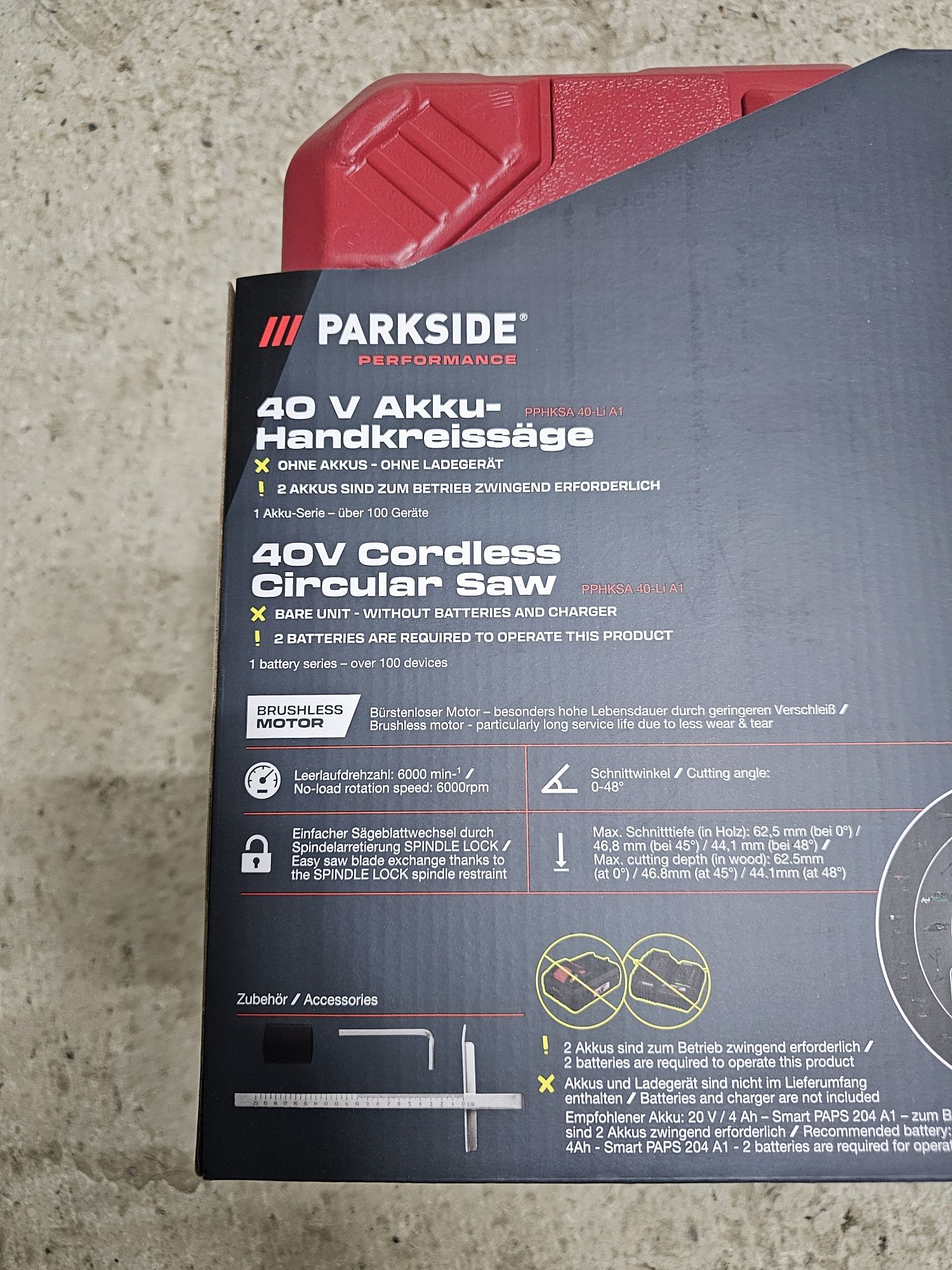 Circular 40volti parkside performance cu garantie