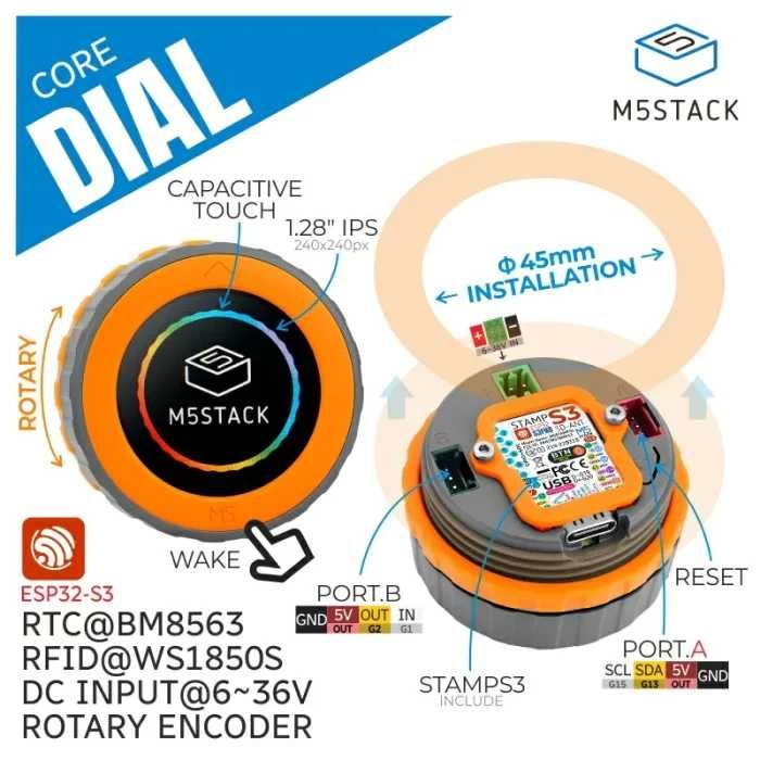 M5Stack Dial/Запал. бобина TESLA CL320 Alfa -Lancia/Полуоска PASCAL