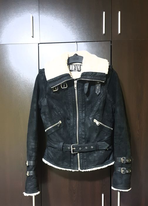 Дамско късо кожухче естествена кожа хс