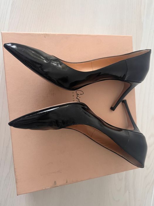 Musette pantofi cu toc negri