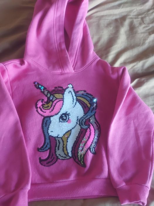 Hanora cu unicorn cu paiete
