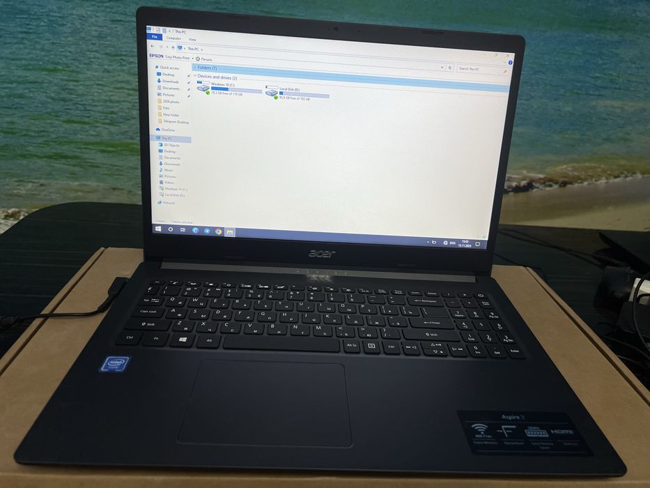 Acer Aspire 3 intel office uchun rasmda hamma xaraktrestika korsatilga