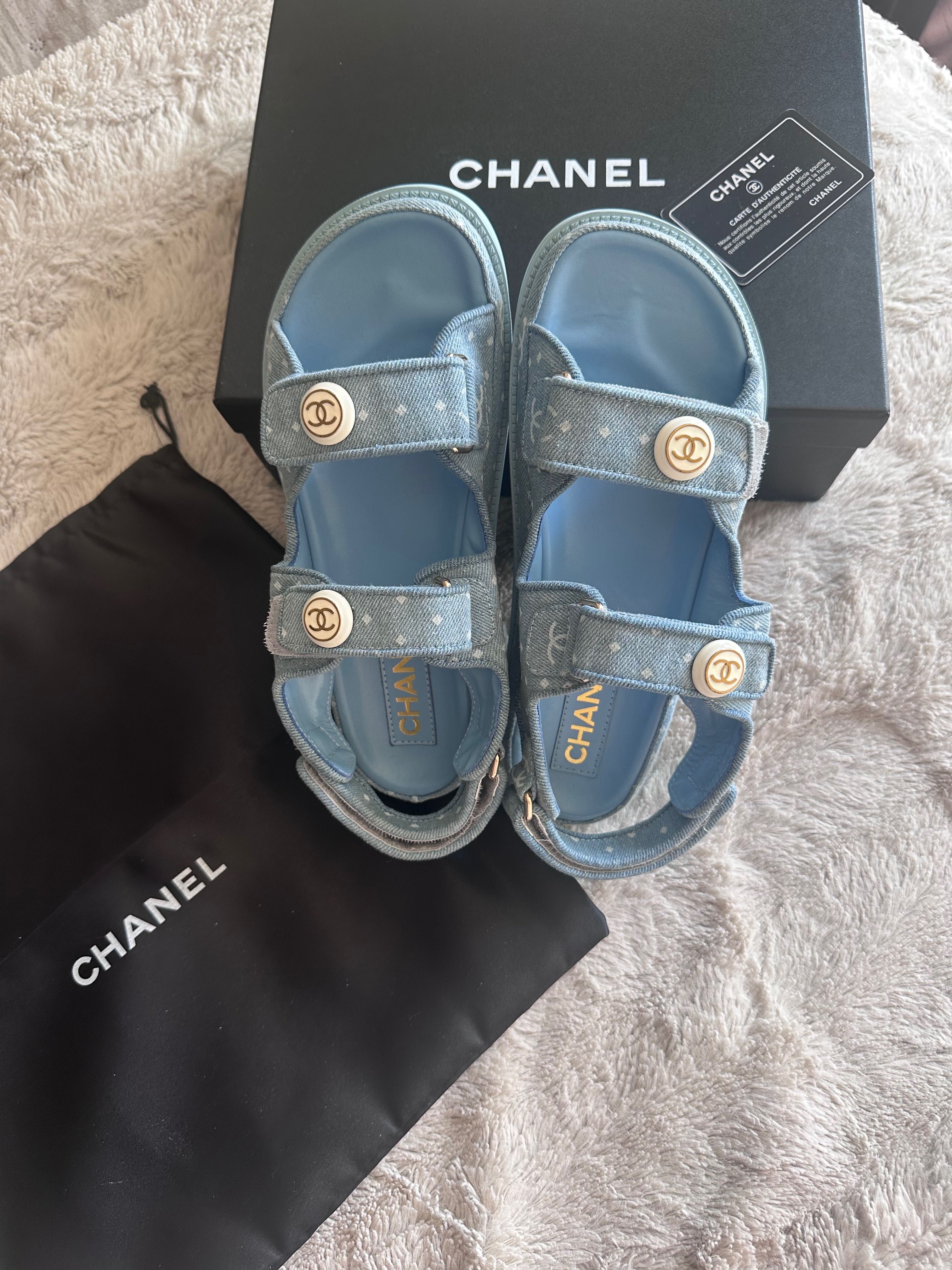 Дънкови сандали Chanel