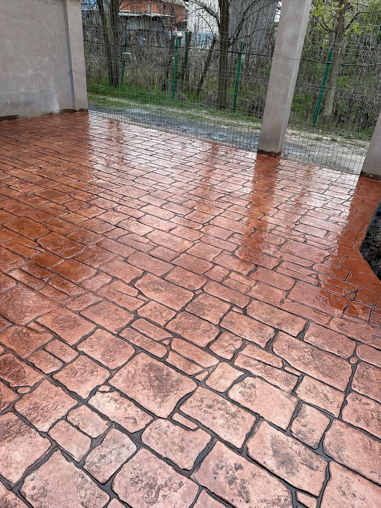 Materiale beton amprentat:colorant,praf antilipire,lac,culoare pret