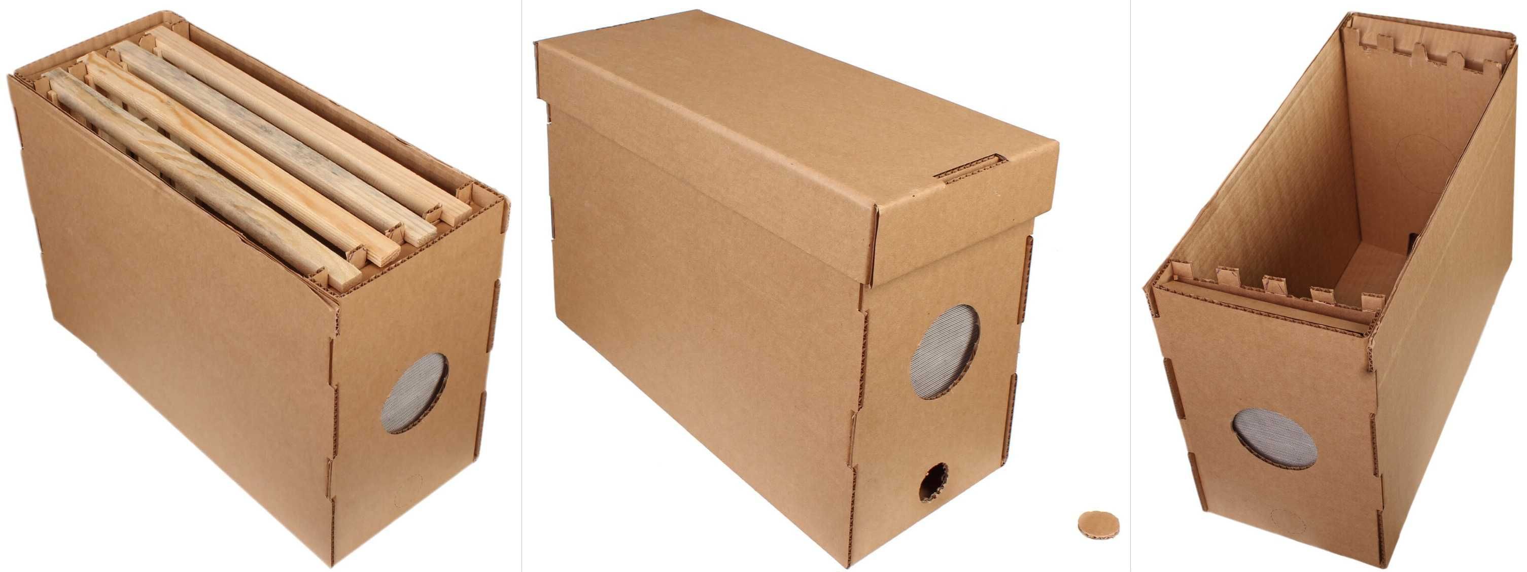 Коробка ящик для пчелопакетов 5 рамок картонная
