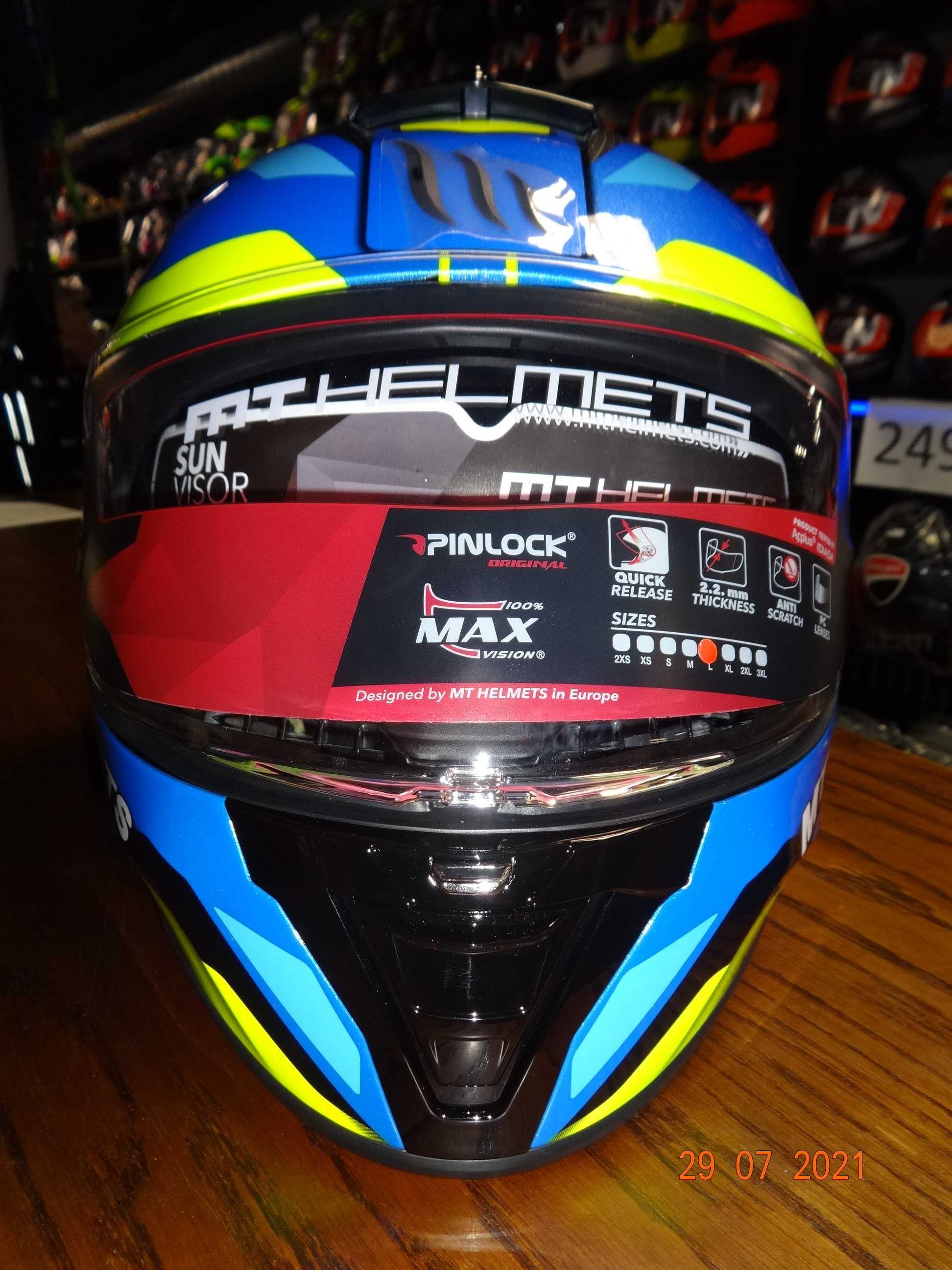 каска MT Helmets каска Blade 2 SV FUGUE пистова мото каска тъмни очила