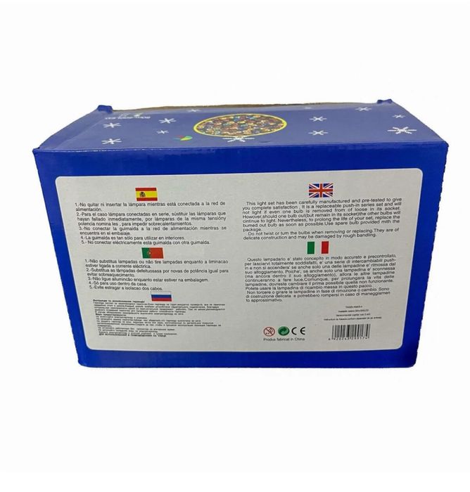 Instalatie Lumini Craciun Panou Fotovoltaic cu 500 de Becuri LED 50m