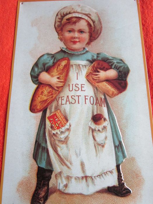 cadou rar Reclama metalica vintage Prajituri Paine Drojdie