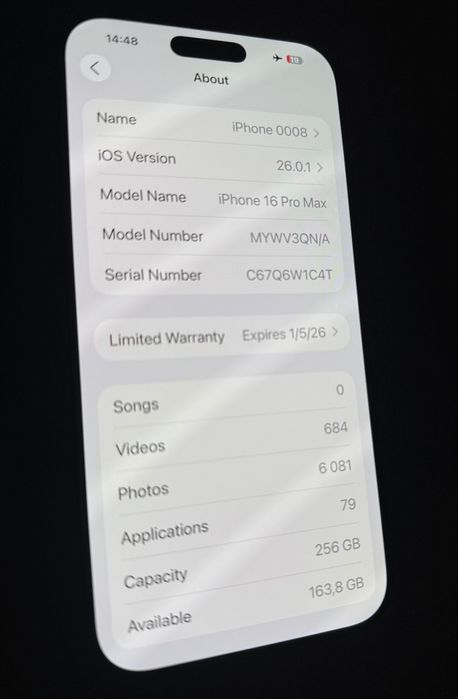 Iphone 16 pro max 256gb КАТО НОВ ГАРАНЦИЯ 1г