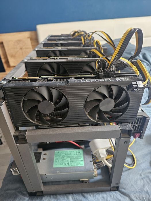 Майнинг риг / 9 х GeForce RTX 3080 EAGLE OC 10G